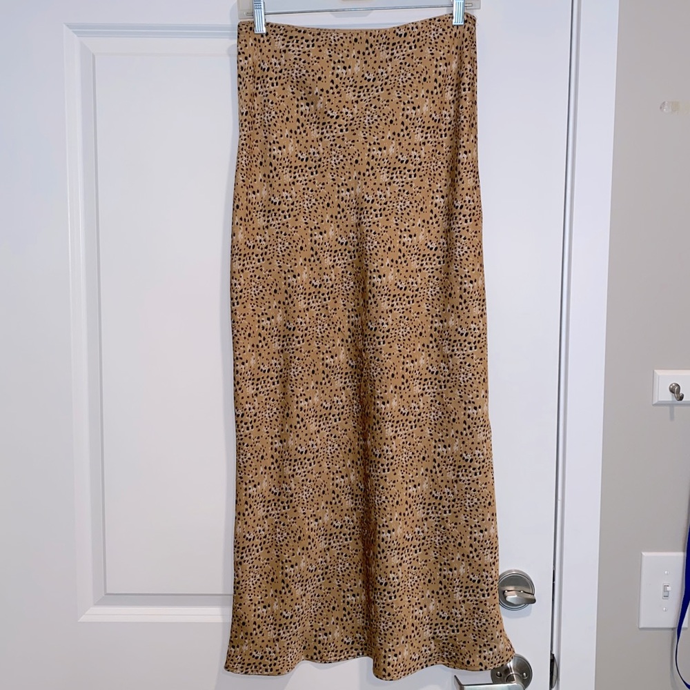 Topshop Satin Bias Midi Skirt